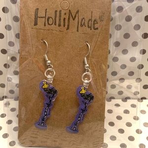 Woodstock in his nest Peanuts dangle earrings